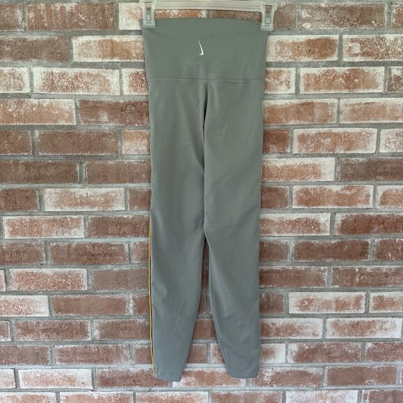 Nike Rainbow Stripe Dri Fit High Rise Yoga Leggings Gray XS - Picture 4 of 7